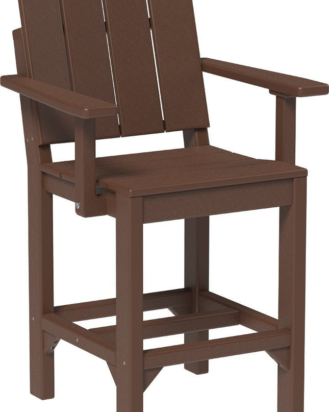 LuxCraft Urban Arm Chair (Counter Height) Chestnut Brown