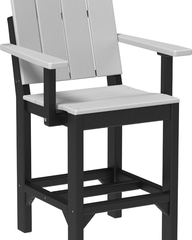 LuxCraft Urban Arm Chair (Counter Height) Dove Gray & Black