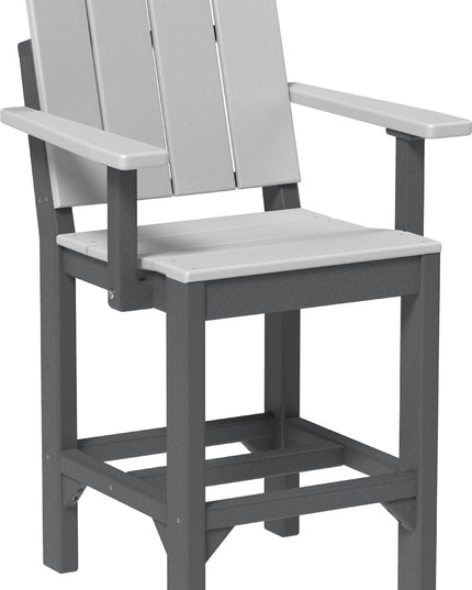 LuxCraft Urban Arm Chair (Counter Height) Dove Gray & Slate