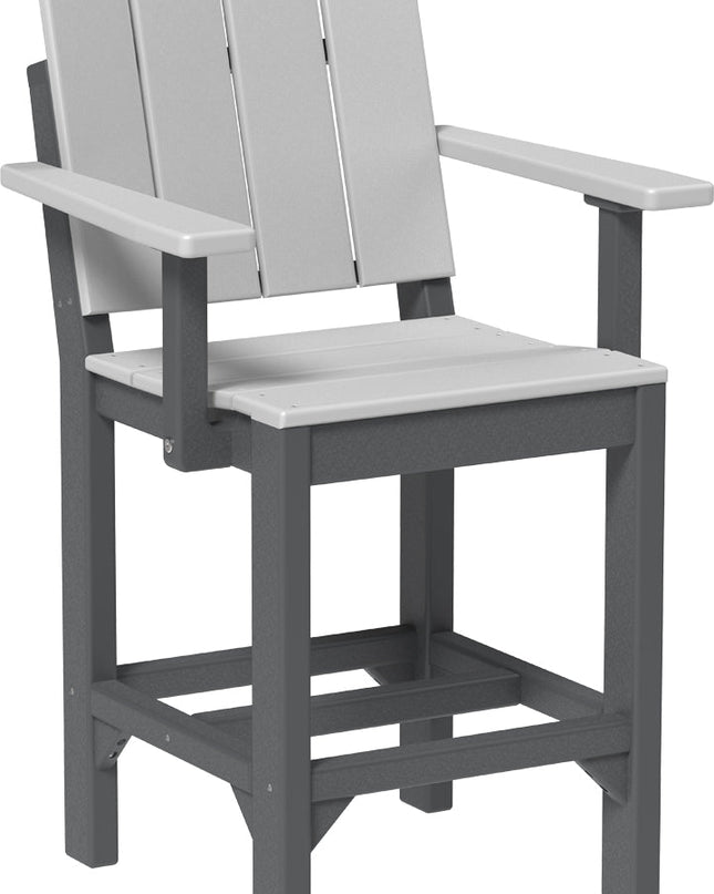 LuxCraft Urban Arm Chair (Counter Height) Dove Gray & Slate