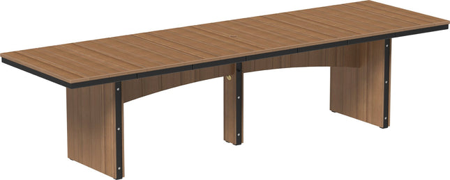 LuxCraft Urban Dining Table Dining Height 3' x 10' Rectangular Antique Mahogany & Black....