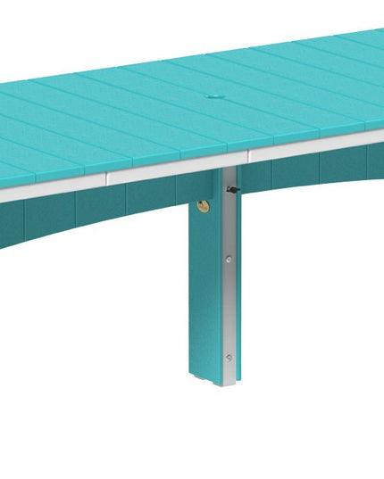 LuxCraft Urban Dining Table Dining Height 3' x 10' Rectangular Aruba Blue & White ....