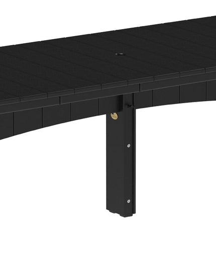 LuxCraft Urban Dining Table Dining Height 3' x 10' Rectangular Black