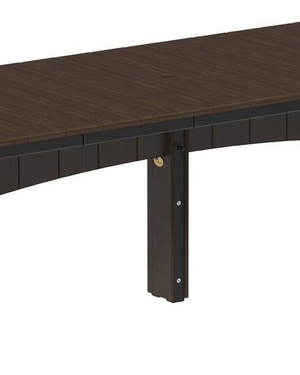 LuxCraft Urban Dining Table Dining Height 3' x 10' Rectangular Brazilian Walnut & Black….