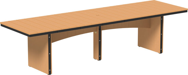 LuxCraft Urban Dining Table Dining Height 3' x 10' Rectangular Cedar & Black....
