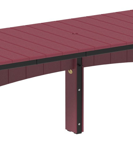 LuxCraft Urban Dining Table Dining Height 3' x 10' Rectangular Cherrywood & Black....