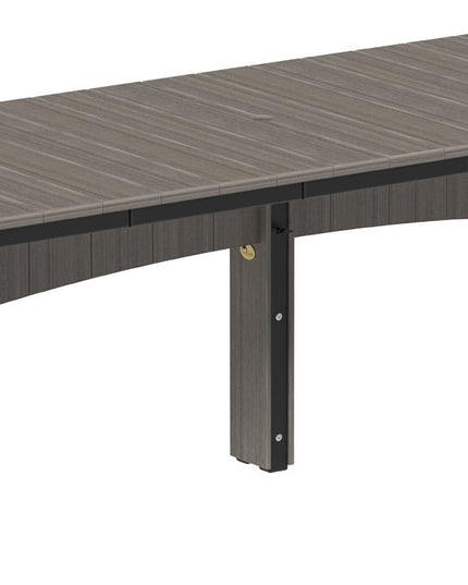 LuxCraft Urban Dining Table Dining Height 3' x 10' Rectangular Coastal Gray & Black....