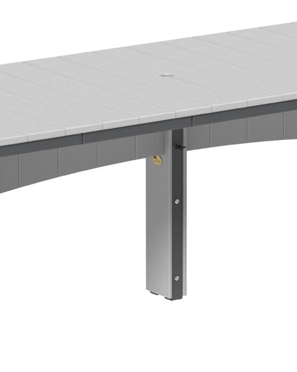 LuxCraft Urban Dining Table Dining Height 3' x 10' Rectangular Dove Gray & Slate....