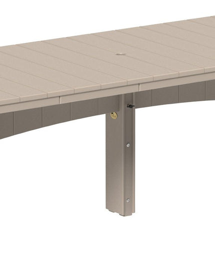 LuxCraft Urban Dining Table Dining Height 3' x 10' Rectangular Weatherwood....