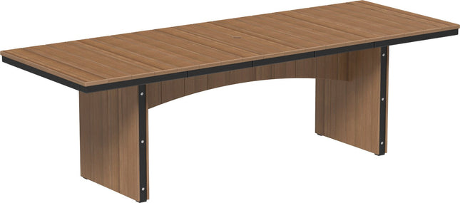LuxCraft Urban Dining Table Dining Height 3' x 8' Rectangular Antique Mahogany & Black....