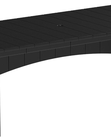 LuxCraft Urban Dining Table Dining Height 3' x 8' Rectangular Black
