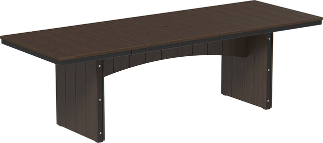 LuxCraft Urban Dining Table Dining Height 3' x 8' Rectangular Brazilian Walnut & Black….