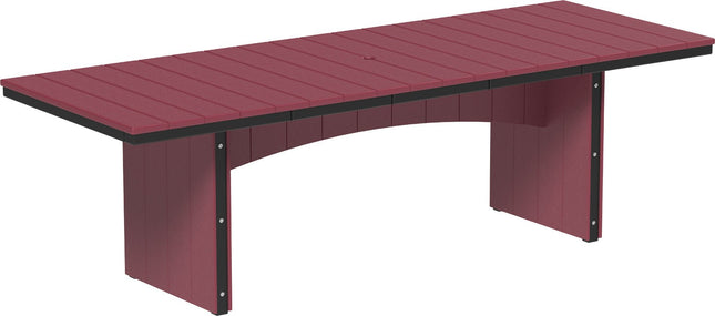 LuxCraft Urban Dining Table Dining Height 3' x 8' Rectangular Cherrywood & Black....