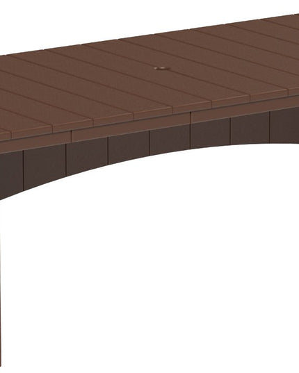 LuxCraft Urban Dining Table Dining Height 3' x 8' Rectangular Chestnut Brown....