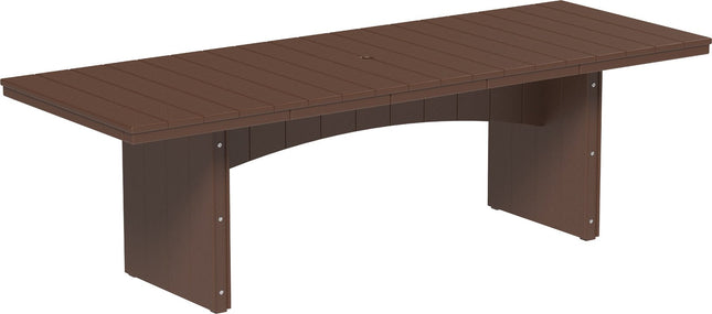 LuxCraft Urban Dining Table Dining Height 3' x 8' Rectangular Chestnut Brown....