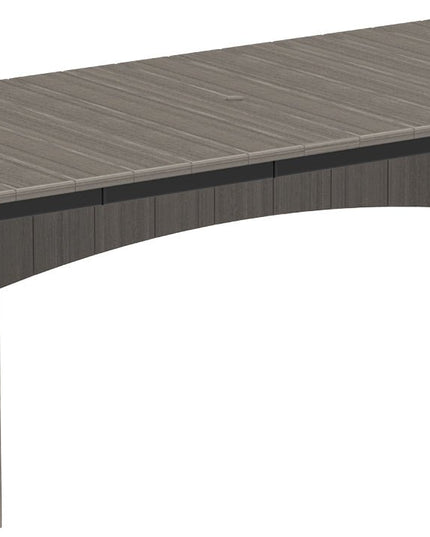 LuxCraft Urban Dining Table Dining Height 3' x 8' Rectangular Coastal Gray & Black....