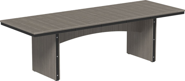 LuxCraft Urban Dining Table Dining Height 3' x 8' Rectangular Coastal Gray & Black....
