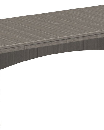 LuxCraft Urban Dining Table Dining Height 3' x 8' Rectangular Coastal Gray....