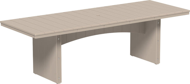 LuxCraft Urban Dining Table Dining Height 3' x 8' Rectangular Weatherwood....