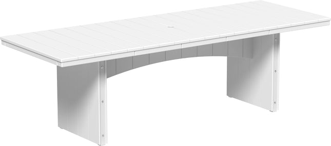 LuxCraft Urban Dining Table Dining Height 3' x 8' Rectangular White....