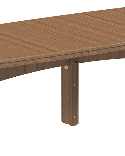 LuxCraft Urban Dining Table Dining Height 4' x 10' Oval Antique Mahogany