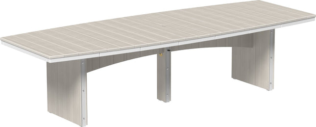 LuxCraft Urban Dining Table Dining Height 4' x 10' Oval Birch & White
