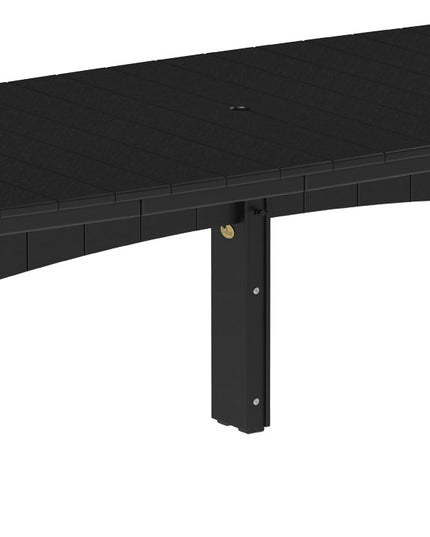 LuxCraft Urban Dining Table Dining Height 4' x 10' Oval Black