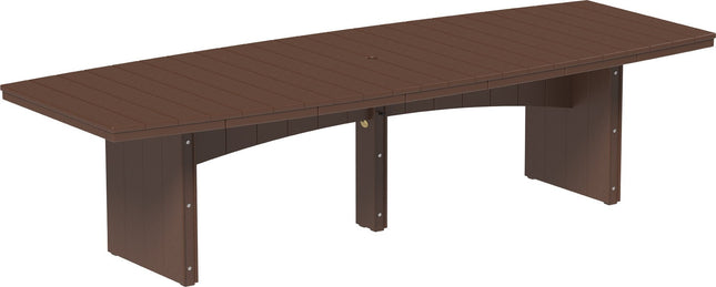 LuxCraft Urban Dining Table Dining Height 4' x 10' Oval Chestnut Brown