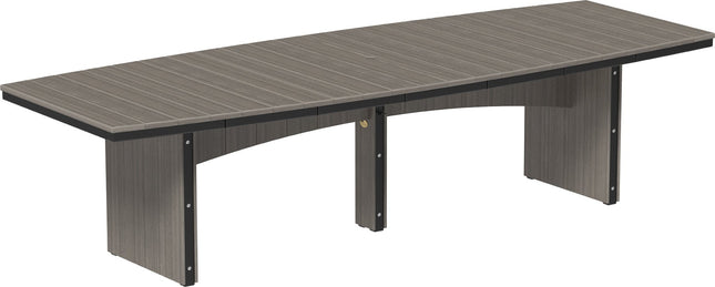 LuxCraft Urban Dining Table Dining Height 4' x 10' Oval Coastal Gray & Black