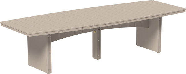 LuxCraft Urban Dining Table Dining Height 4' x 10' Oval Weatherwood