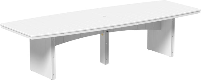 LuxCraft Urban Dining Table Dining Height 4' x 10' Oval White