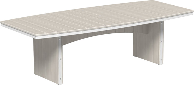 LuxCraft Urban Dining Table Dining Height 4' x 8' Oval Birch & White