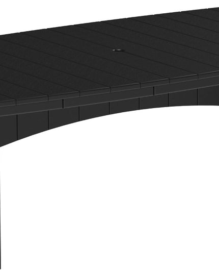 LuxCraft Urban Dining Table Dining Height 4' x 8' Oval Black