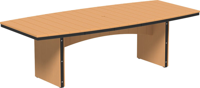 LuxCraft Urban Dining Table Dining Height 4' x 8' Oval Cedar & Black