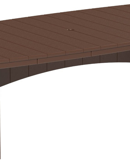 LuxCraft Urban Dining Table Dining Height 4' x 8' Oval Chestnut Brown