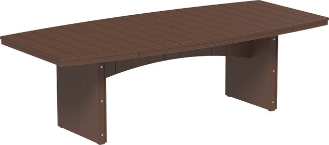 LuxCraft Urban Dining Table Dining Height 4' x 8' Oval Chestnut Brown