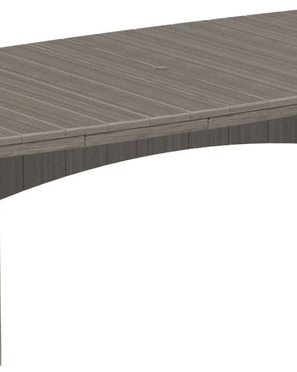 LuxCraft Urban Dining Table Dining Height 4' x 8' Oval Coastal Gray