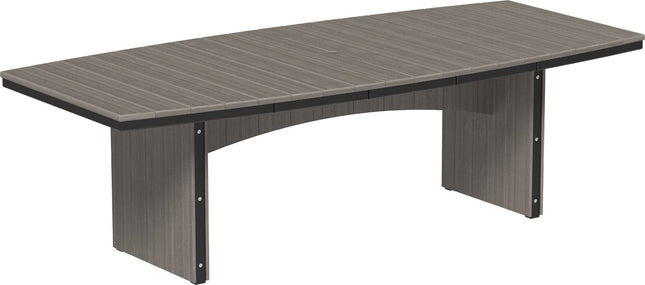 LuxCraft Urban Dining Table Dining Height 4' x 8' Oval Coastal Gray & Black