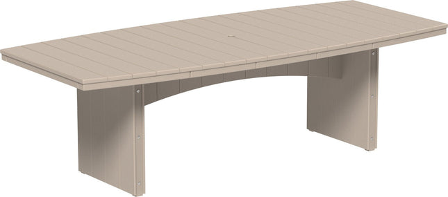 LuxCraft Urban Dining Table Dining Height 4' x 8' Oval Weatherwood