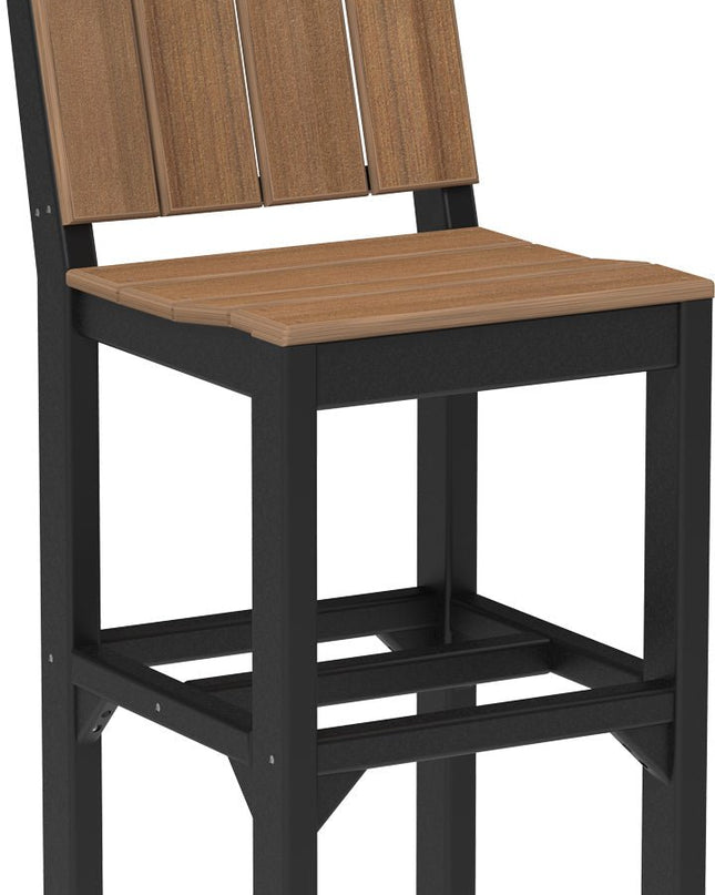 LuxCraft Urban Side Chair (Bar Height) Antique Mahogany & Black