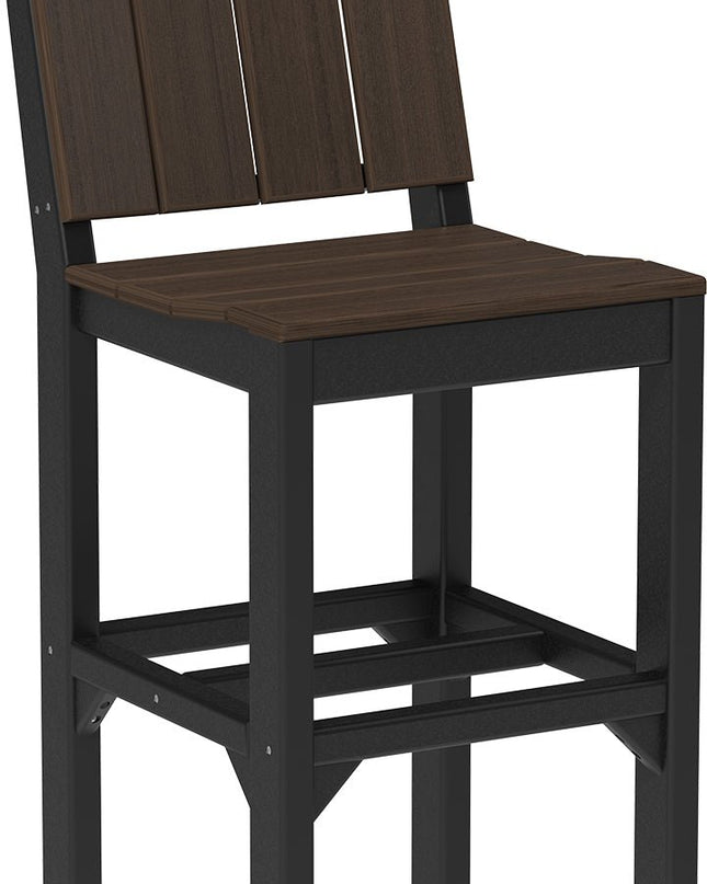 LuxCraft Urban Side Chair (Bar Height) Brazilian Walnut & Black