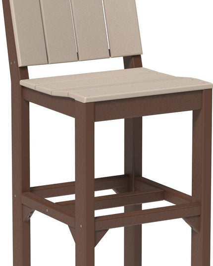 LuxCraft Urban Side Chair (Counter Height) Weatherwood & Chestnut Brown