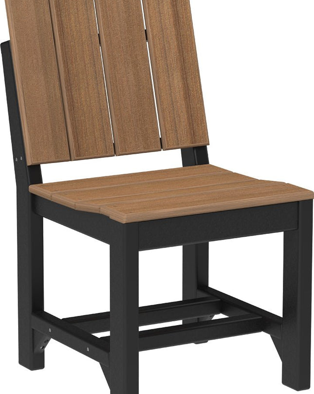 LuxCraft Urban Side Chair (Dining Height) Antique Mahogany & Black