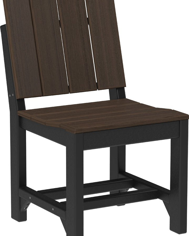 LuxCraft Urban Side Chair (Dining Height) Brazilian Walnut & Black