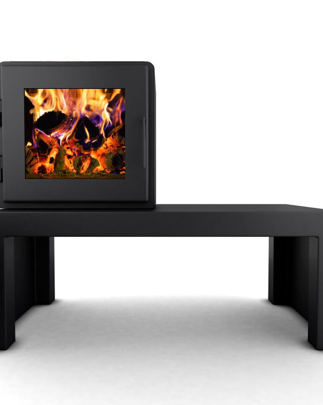 MF Fire Nova 2 Wood Stove – 2.4 cu ft Firebox, 75,000 BTU, 81% Efficiency (Satin Black Door)