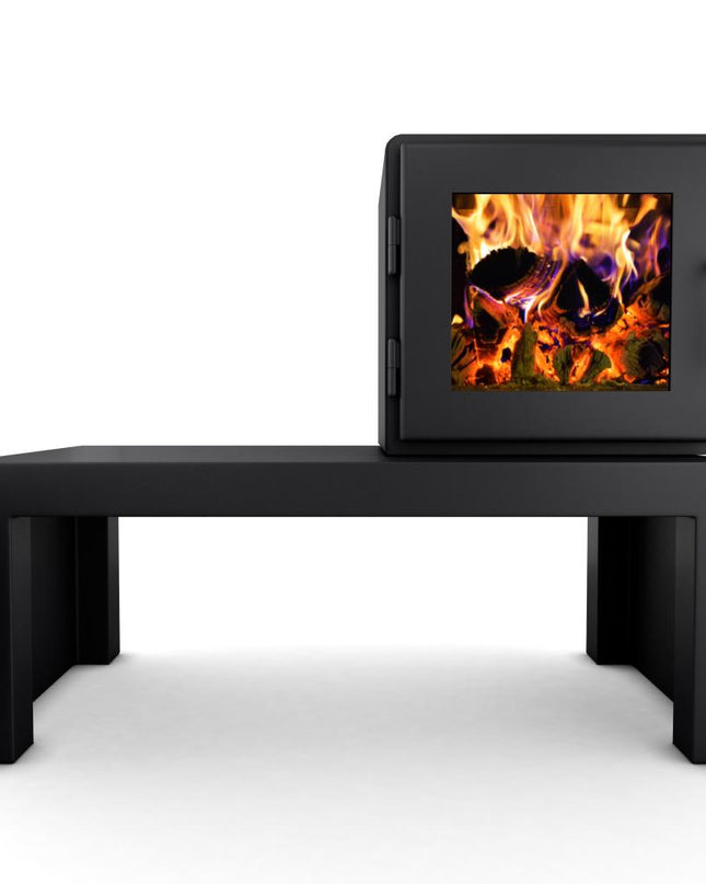 MF Fire Nova 2 Wood Stove – 2.4 cu ft Firebox, 75,000 BTU, 81% Efficiency (Satin Black Door)