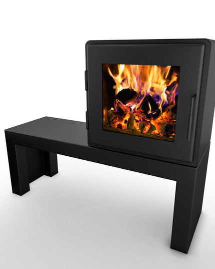MF Fire Nova 2 Wood Stove – 2.4 cu ft Firebox, 75,000 BTU, 81% Efficiency (Satin Black Door)