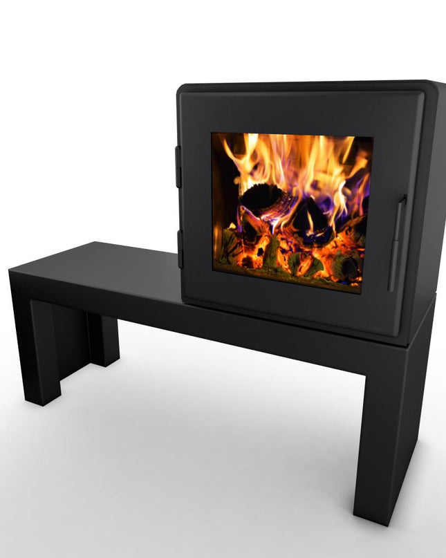 MF Fire Nova 2 Wood Stove – 2.4 cu ft Firebox, 75,000 BTU, 81% Efficiency (Satin Black Door)