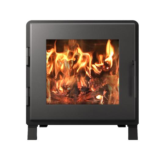 MF Fire Nova 1 Wood Stove – 1.7 cu ft Firebox, 50,000 BTU, 79% Efficiency (Satin Black Door)