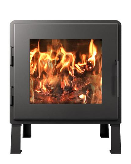 MF Fire Nova 2 Wood Stove – 2.4 cu ft Firebox, 75,000 BTU, 81% Efficiency (Satin Black Door)